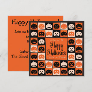 Convites Mosaico de abóbora de Halloween