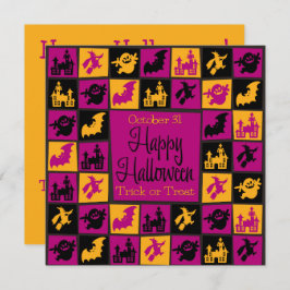 Convites Mosaico de Halloween