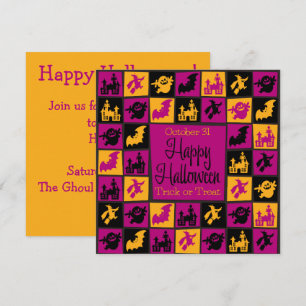 Convites Mosaico de Halloween