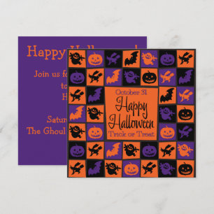 Convites Mosaico de Halloween