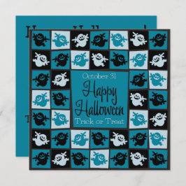 Convites Mosaico fantasma do Halloween