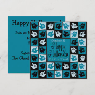 Convites Mosaico fantasma do Halloween