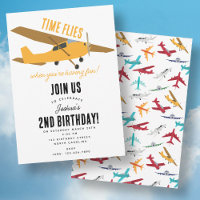 Moscas de primeiro aniversario de Aviões Amarelas