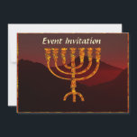 Convites Moshe's Menorah<br><div class="desc">Na Torah Moshe Rabbenu, diz-se, "Você fará um Menorah de ouro puro, espancado, se o Menorah for feito, sua base, seu galho, suas bolas, seus botões, e suas flores serão martelados dele, " [Shmot 25:31] e mais tarde, "Veja, construa, de acordo com a forma que você está mostrando na montanha."...</div>
