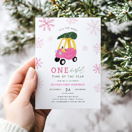 Convites Most ONEderful Time Of The Year Pink 1st Birthday