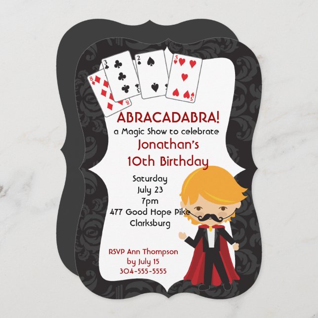 Convites Mostra mágica (Frente/Verso)