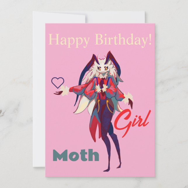 Convites Moth girl anime (Frente)