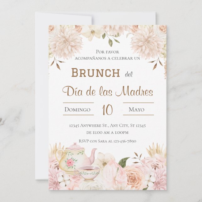 Convites Mother´s Day Brunch Invitation (Frente)