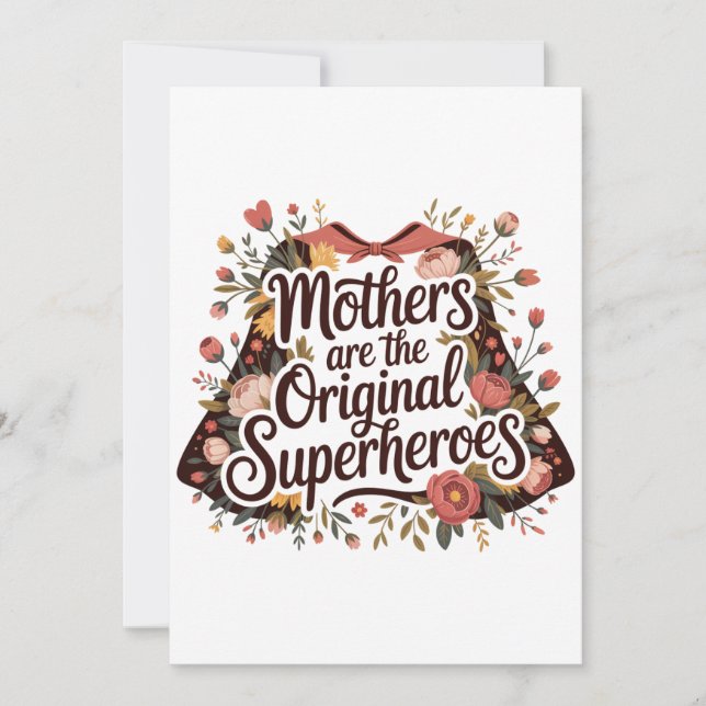 Convites Mothers Are The Original Superheroes (Frente)