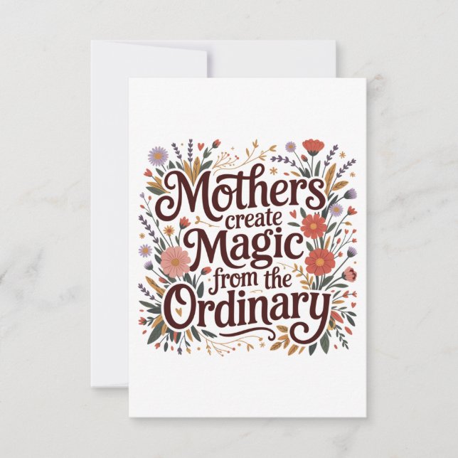 Convites Mothers Create Magic From The Ordinary (Frente)