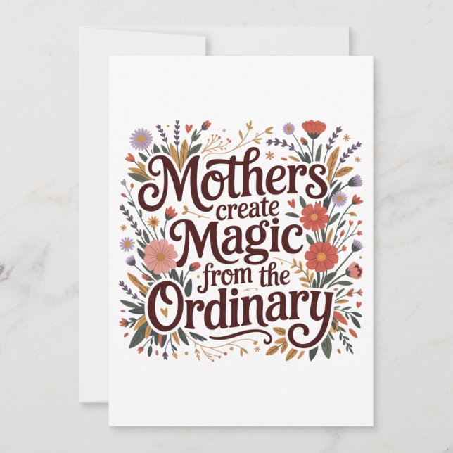 Convites Mothers Create Magic From The Ordinary (Frente)