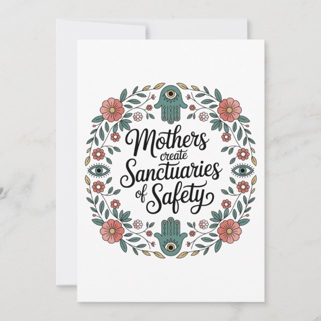 Convites Mothers Create Sanctuaries Of Safety (Frente)