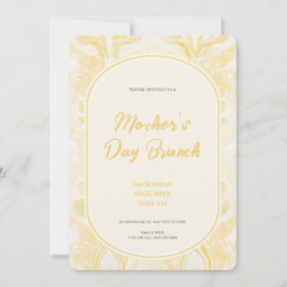 Convites Mothers day brunch invitation butter yellow
