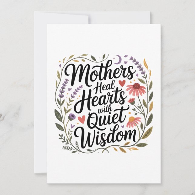 Convites Mothers Heal Hearts With Quiet Wisdom (Frente)