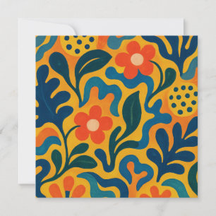 Convites Motif de Padrão de Colagem do Jardim Retroativo Di