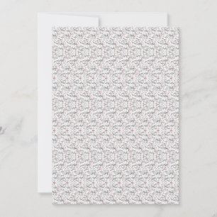 Convites Motif floral refinado em branco e cinza, presenti