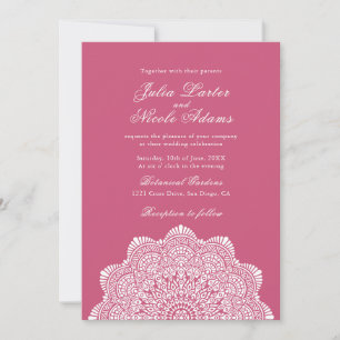 Convites Motivo Artístico Moderno Estilo Mandala Casamento