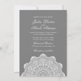 Convites Motivo Artístico Moderno Estilo Mandala Casamento