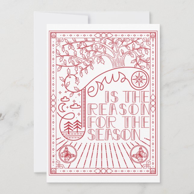 Convites Motivo do Natal Festivo da Estação (Frente)