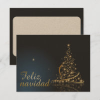 Motivo natalício azul com dourado árvore de natal.