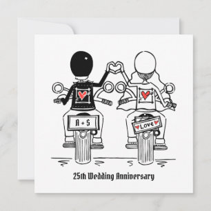 Convites Moto de Casamento Personalizada de Aniversário de 