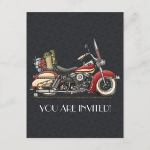 Convites Motocicleta Cute