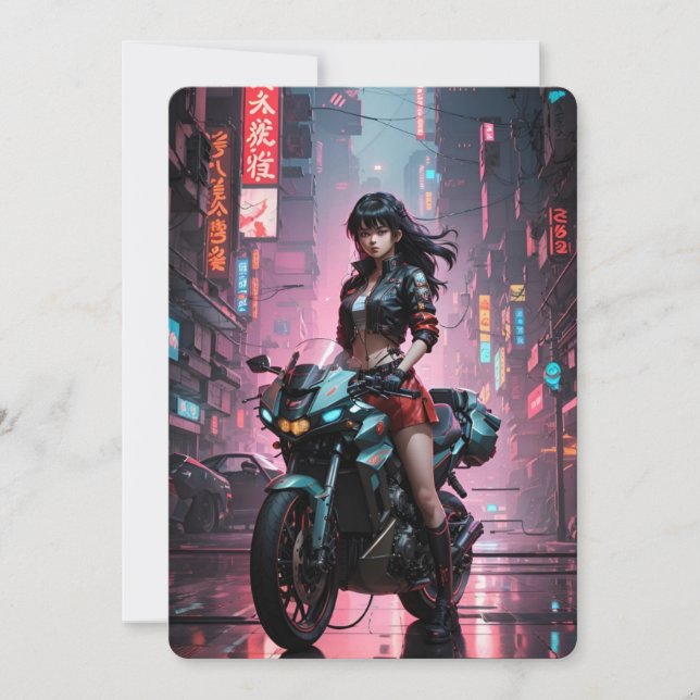 Convites motocicleta kawasaki hentai (Frente)