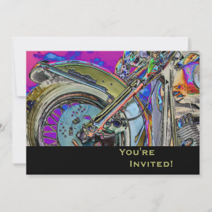 Convites Motociclo Personalizado aniversário de 40 anos