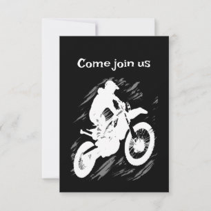Convites Motocross Competitive Esporte Motocycle Racing