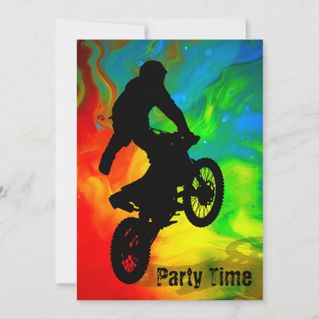 Convites Motocross solar da fusão (Frente)