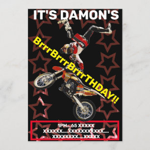 CONVITES MOTOCROSS SUPERCROSS MOTOCICLETA