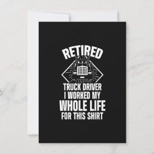 Convites Motorista de Caminhão Aposentado Caminhoneiro para