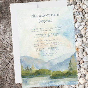 Convites Mountain Lake Adventure inicia Chá Casal