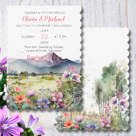 Convites Mountain Thyme Wildflower Wedding Invitation