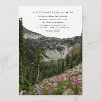 Convites Mountain Wildflower Wedding Invitation