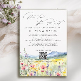 Convites Mountain Wildflowers Modern Wedding Announcement