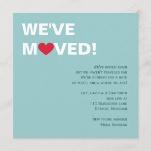 Convites Mover-se vermelho do coração