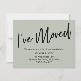 Convites Movi a moderna carta verde de sábio