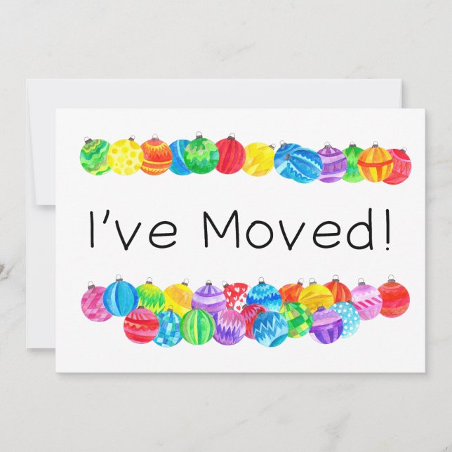 Convites Movi/Novo Endereço, borbulhas de aquarela (Frente)