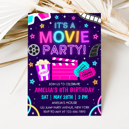 Convites Movie Party Birthday Invitation