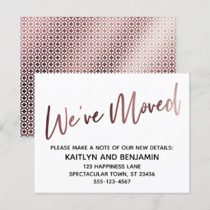 Convites Movimentamos a placa padrão Dourada Rosa de escri