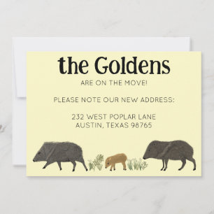 Convites MOVING ANNOUNCEMENT Javelina Family Southwest