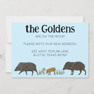 Convites MOVING ANNOUNCEMENT Javelina Family Southwest