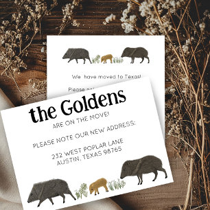 Convites MOVING ANNOUNCEMENT Javelina Family Southwest Card