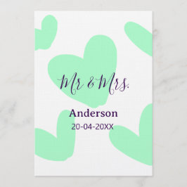 Convites Mr & Mrs add family name date year wedding favor 