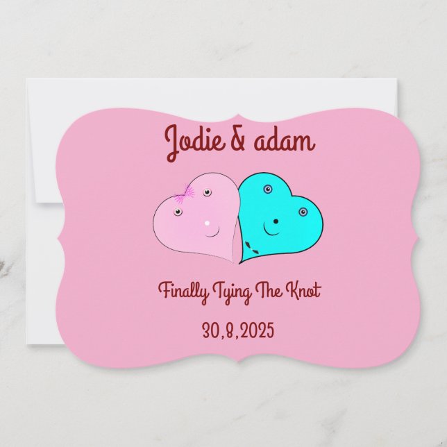 Convites mr & mrs coração (Frente)