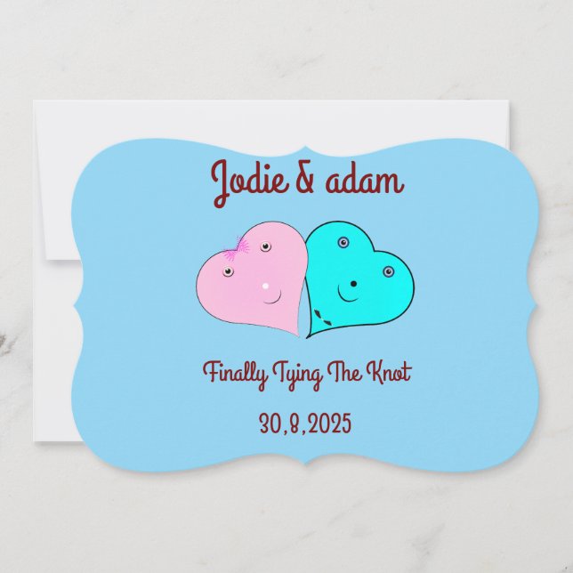 Convites mr & mrs coração (Frente)