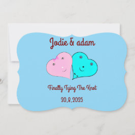 Convites mr & mrs coração