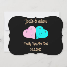 Convites mr & mrs coração