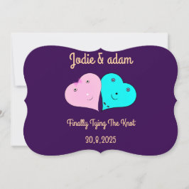 Convites mr & mrs coração